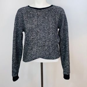 Fabletics Sz M Keeva Pullover Crop Sweater Grey